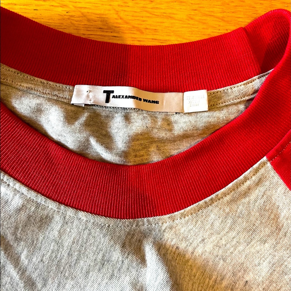 T by Alexander Wang cropped baseball tee